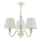 Lampadario Laura Ashley Ellis a 3 luci Crema con Paralumi Avorio