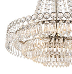 Laura Ashley Enid Lampadario a 5 Luci in Nichel Lucido e Vetro Tagliato