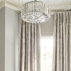 Laura Ashley Fernhurst 3 Luci Semi-Flush in Cristallo e Cromo Lucido
