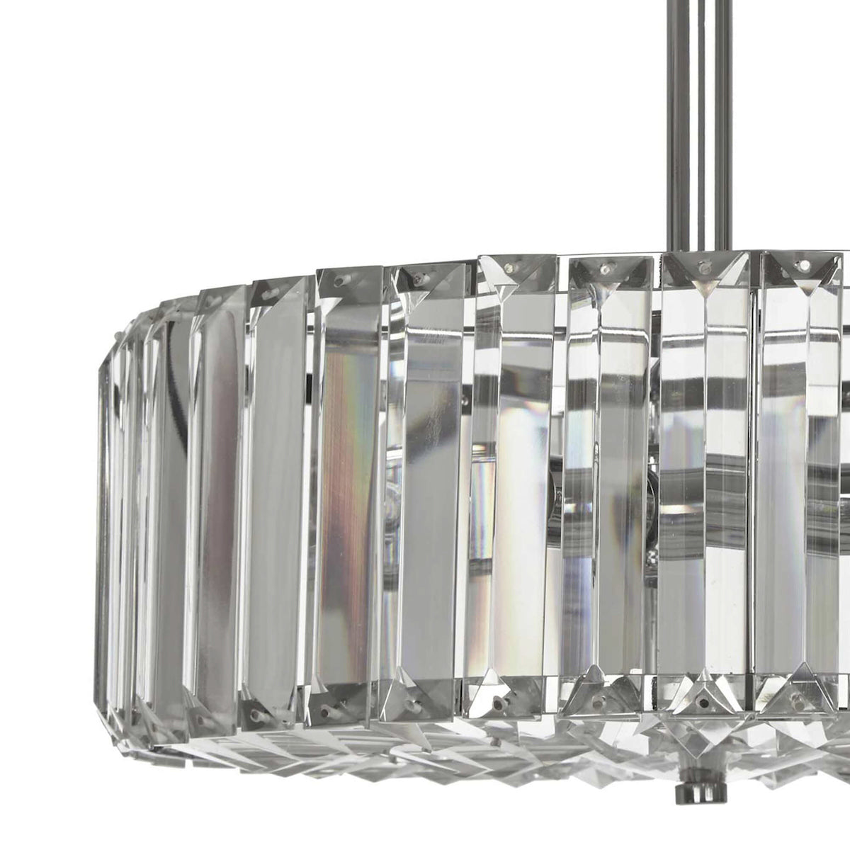 Laura Ashley Fernhurst 3 Luci Semi-Flush in Cristallo e Cromo Lucido