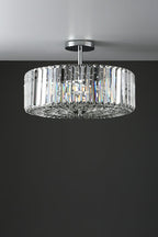 Laura Ashley Fernhurst 4 Luci Semi Flush Cristallo e Cromo Lucido