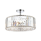 Laura Ashley Fernhurst 4 Luci Semi Flush Cristallo e Cromo Lucido
