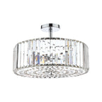 Laura Ashley Fernhurst 4 Luci Semi Flush Cristallo e Cromo Lucido