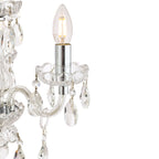 Laura Ashley Harriet Lampadario a 3 Luci in Cristallo e Cromo Lucido