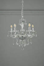 Laura Ashley Harriet Lampadario a 5 Luci in Cristallo e Cromo Lucido