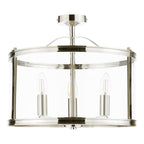 Laura Ashley Harrington 3 Luci Semi-Flush Nichel Lucido