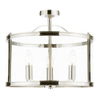 Laura Ashley Harrington 3 Luci Semi-Flush Nichel Lucido