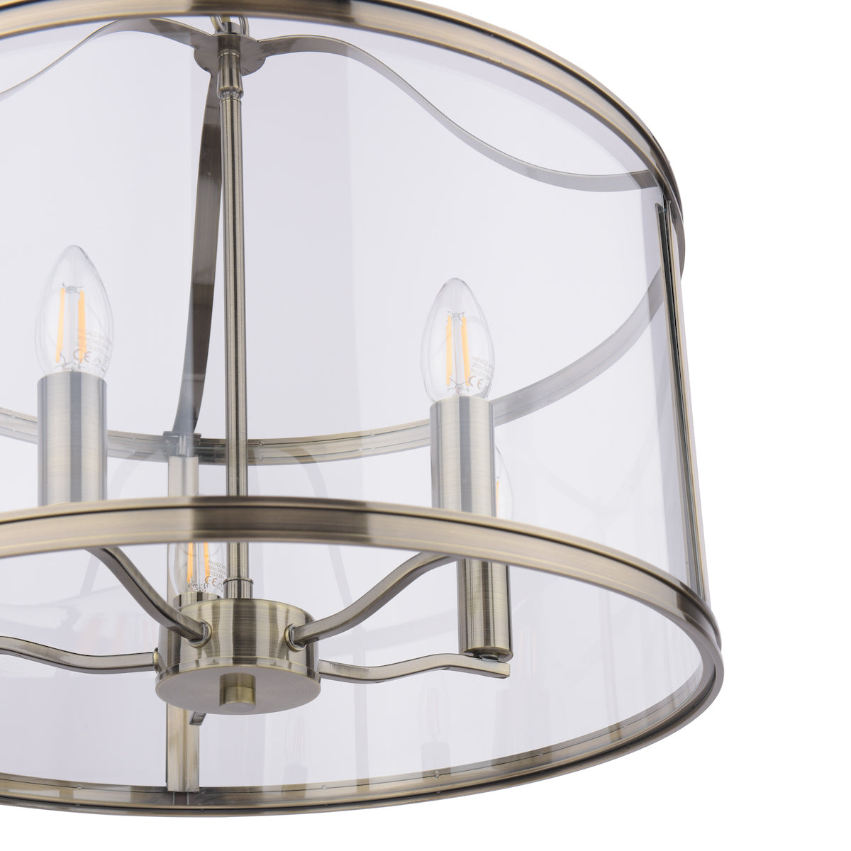 Laura Ashley Harrington 5 Luci Pendenti Ottone Antico