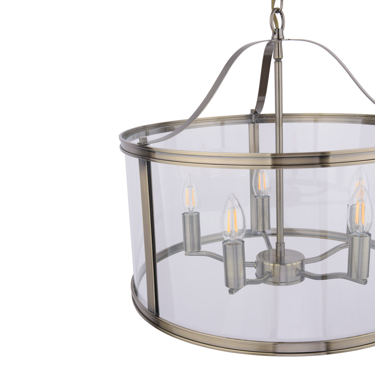 Laura Ashley Harrington 5 Luci Pendenti Ottone Antico