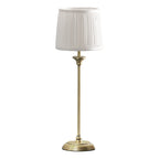 Lampada da tavolo Laura Ashley Hemsley in ottone antico e paralume avorio