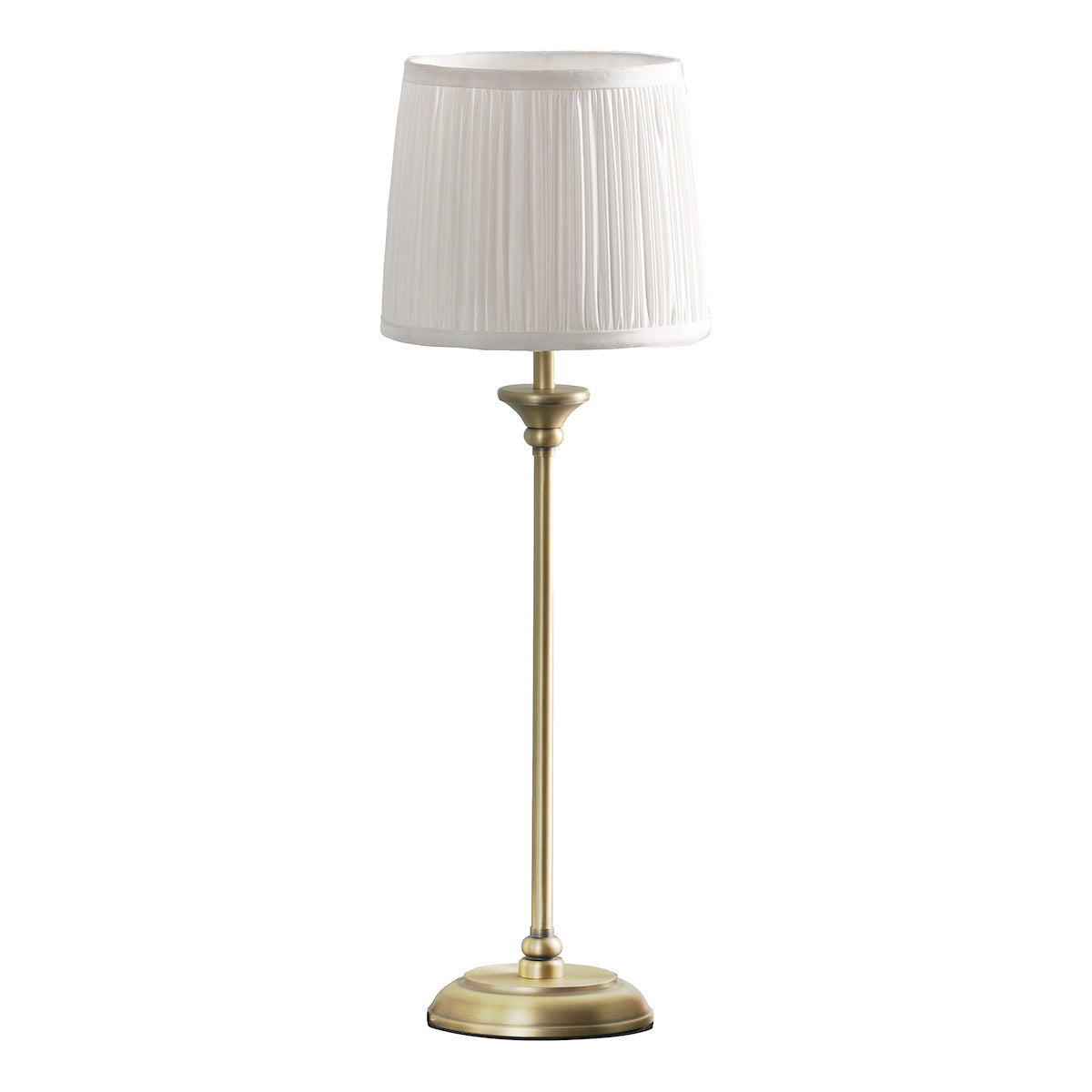 Lampada da tavolo Laura Ashley Hemsley in ottone antico e paralume avorio