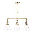 Laura Ashley Isaac 3 Light Bar Pendant Ottone Antico