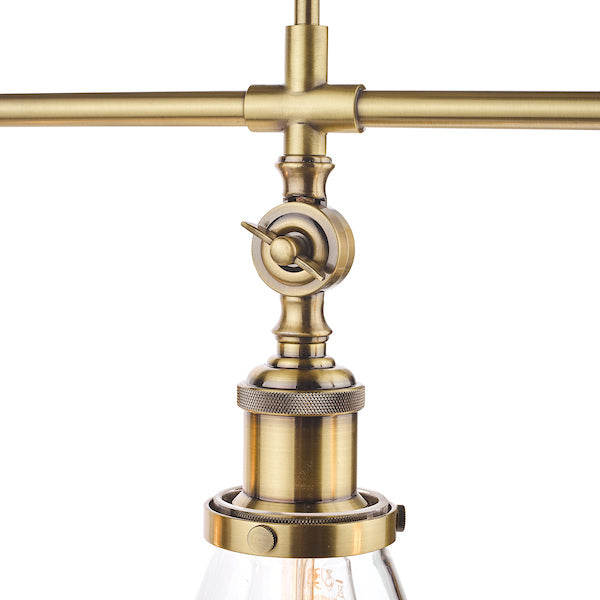 Laura Ashley Isaac 3 Light Bar Pendant Ottone Antico