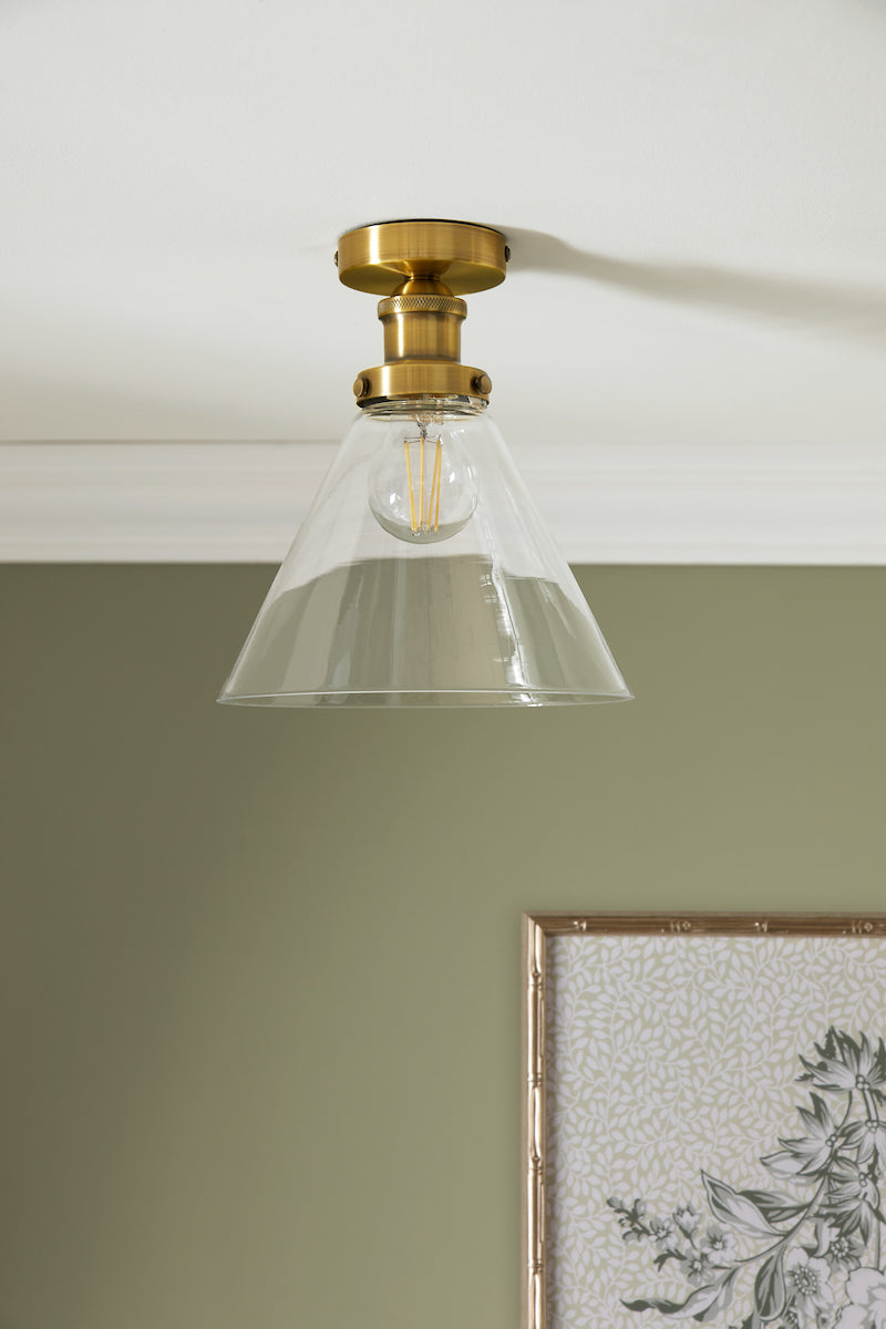 Laura Ashley Isaac Semi-Flush Ottone Antico