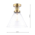Laura Ashley Isaac Semi-Flush Ottone Antico