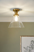 Laura Ashley Isaac Semi-Flush Ottone Antico
