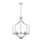 Laura Ashley Joseph Lampadario a 5 Luci in Cromo Lucido