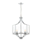 Laura Ashley Joseph Lampadario a 5 Luci in Cromo Lucido