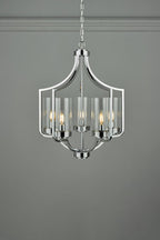 Laura Ashley Joseph Lampadario a 5 Luci in Cromo Lucido