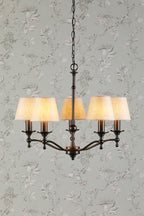 Laura Ashley Ludchurch Lampadario a 5 Luci Nero