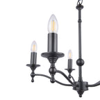 Laura Ashley Ludchurch Lampadario a 5 Luci Nero