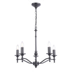Laura Ashley Ludchurch Lampadario a 5 Luci Nero