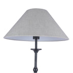 Lampada da terra Laura Ashley Ludchurch nera con paralume in lino