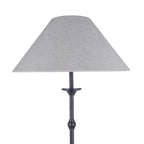 Lampada da terra Laura Ashley Ludchurch nera con paralume in lino