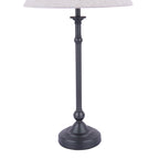 Lampada da Tavolo Laura Ashley Ludchurch Nera con Paralume in Lino