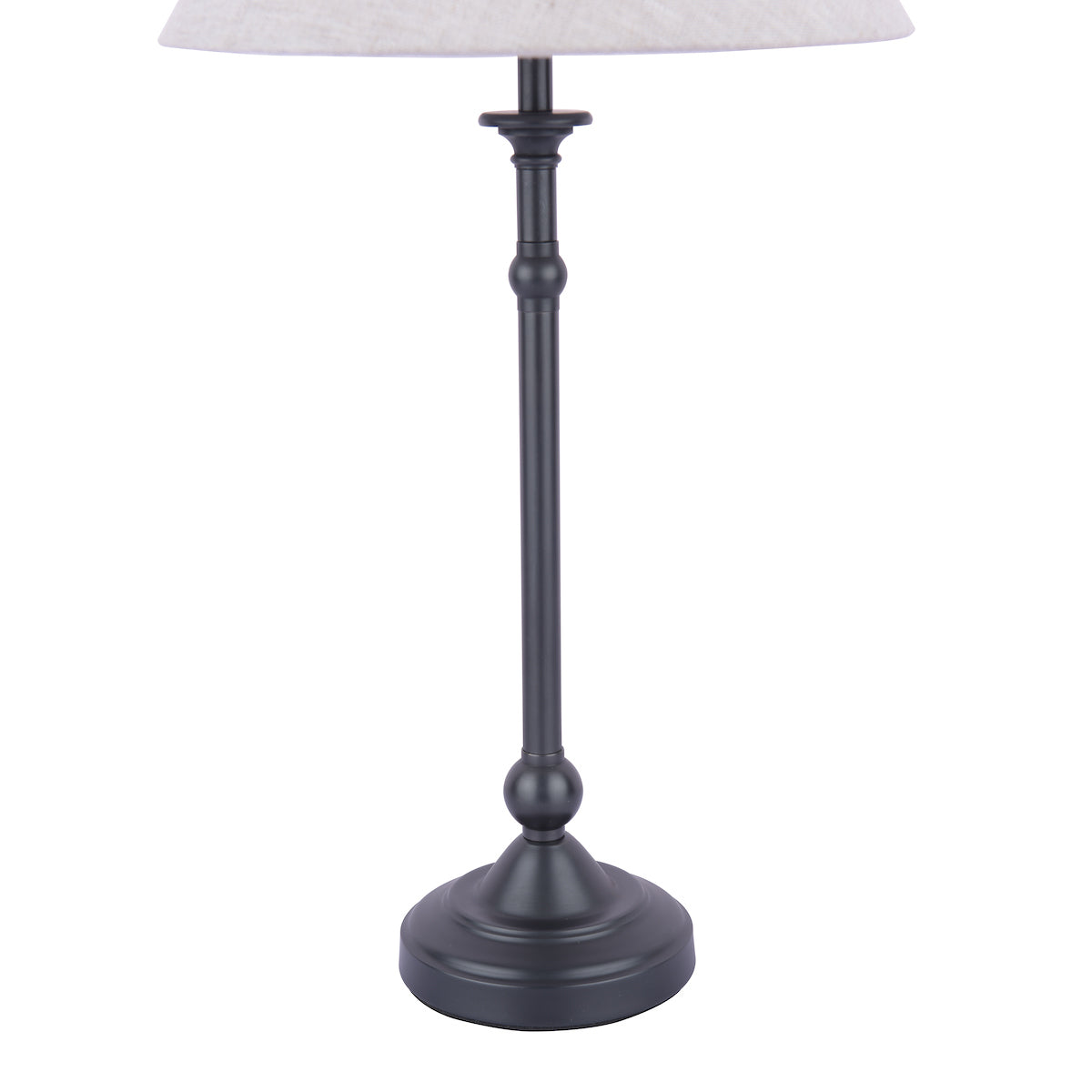Lampada da Tavolo Laura Ashley Ludchurch Nera con Paralume in Lino