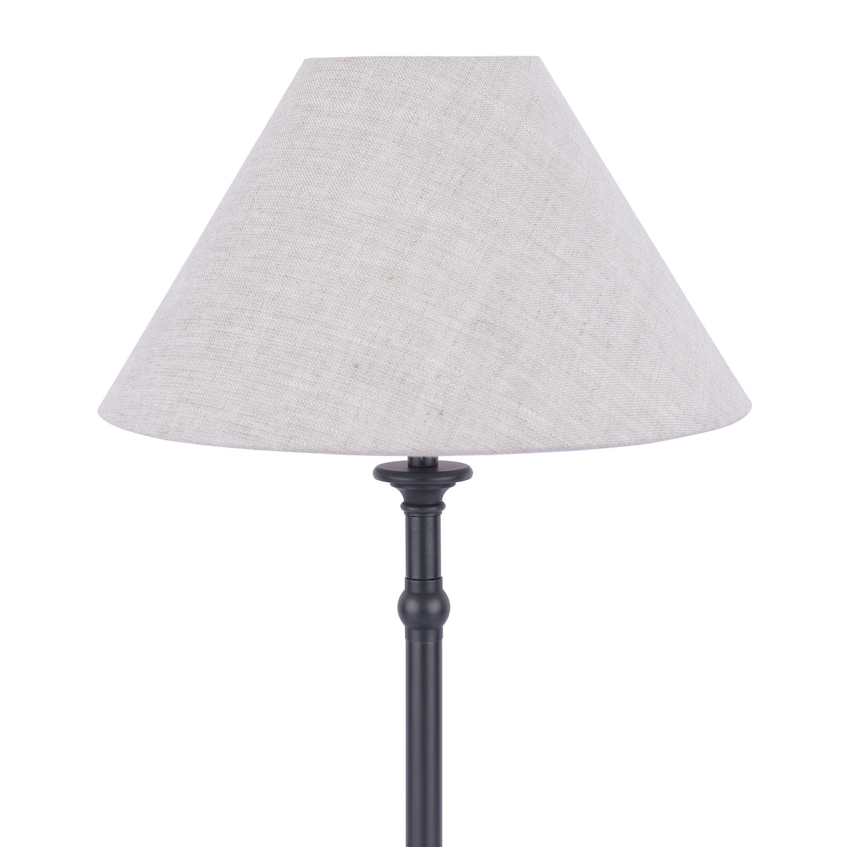 Lampada da Tavolo Laura Ashley Ludchurch Nera con Paralume in Lino