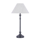 Lampada da Tavolo Laura Ashley Ludchurch Nera con Paralume in Lino