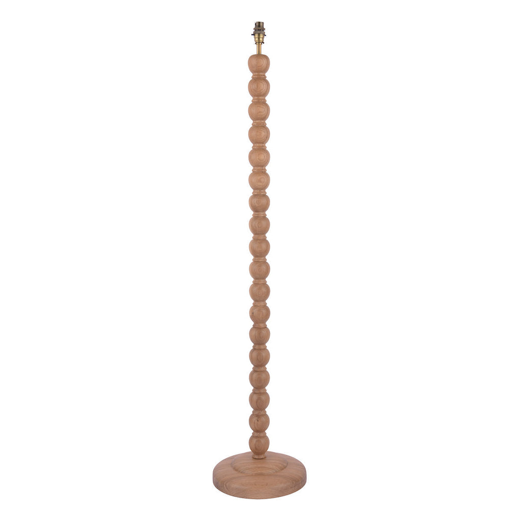 Lampada da Terra Laura Ashley Maria con Base in Legno di Quercia Cerata