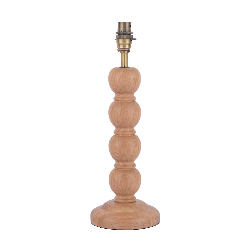 Lampada da Tavolo Laura Ashley Maria con Base in Legno di Quercia Cerata