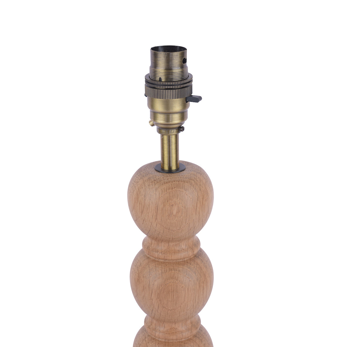 Lampada da Tavolo Laura Ashley Maria con Base in Legno di Quercia Cerata