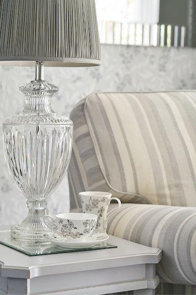 Base Lampada da Tavolo Grande in Cristallo Tagliato Laura Ashley Meredith