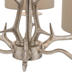 Lampadario a 3 luci Laura Ashley Mulroy Antler Champagne con Paralumi