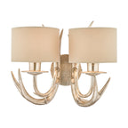 Applique Doppia Laura Ashley Mulroy Antler Champagne con Paralumi