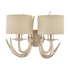 Applique Doppia Laura Ashley Mulroy Antler Champagne con Paralumi
