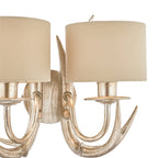 Applique Doppia Laura Ashley Mulroy Antler Champagne con Paralumi