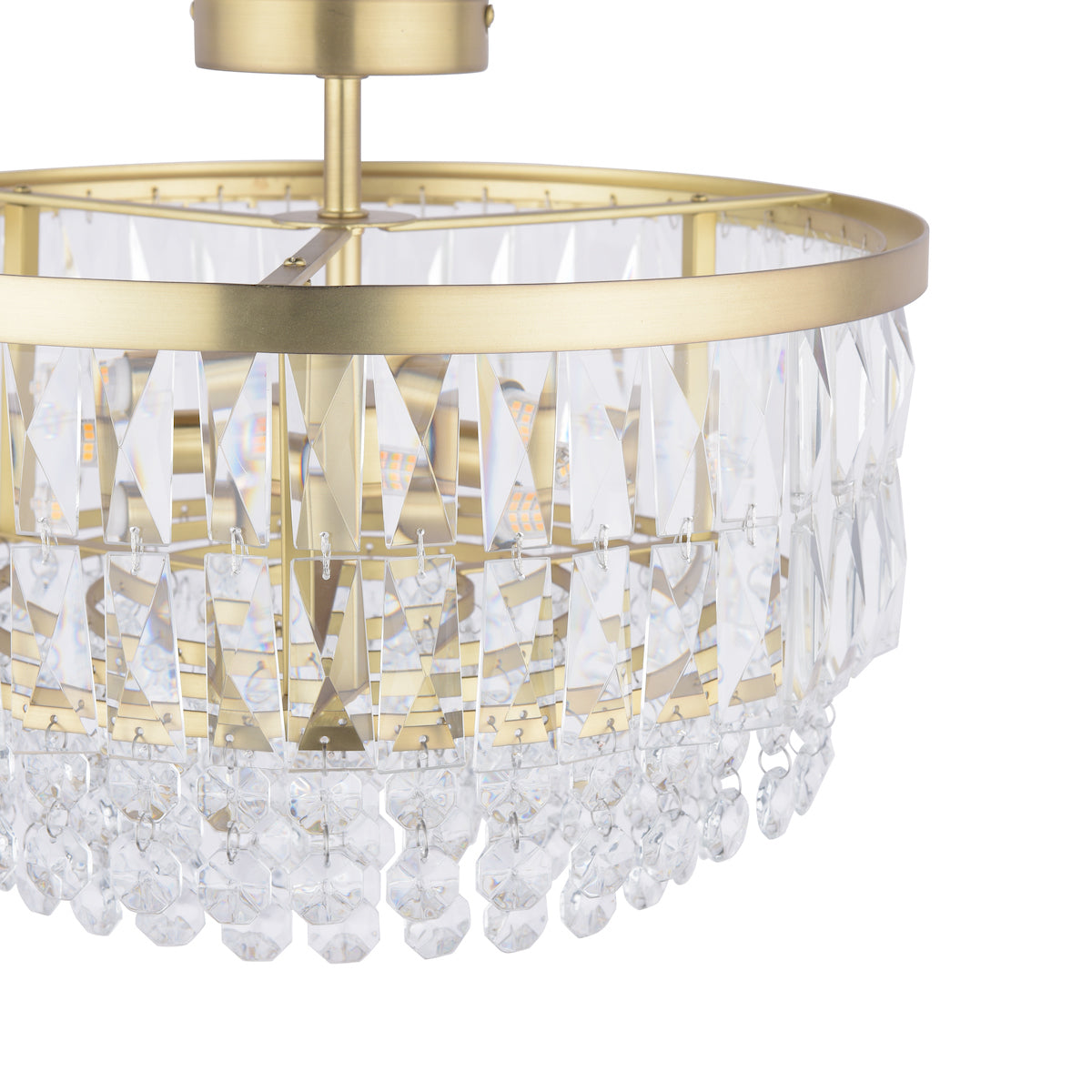 Laura Ashley Rhosill 3 Luci Semi Flush Ottone Anticato Opaco