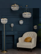 Laura Ashley Rhosill 3 Luci Semi Flush Ottone Anticato Opaco