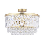 Laura Ashley Rhosill 3 Luci Semi Flush Ottone Anticato Opaco