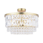 Laura Ashley Rhosill 3 Luci Semi Flush Ottone Anticato Opaco