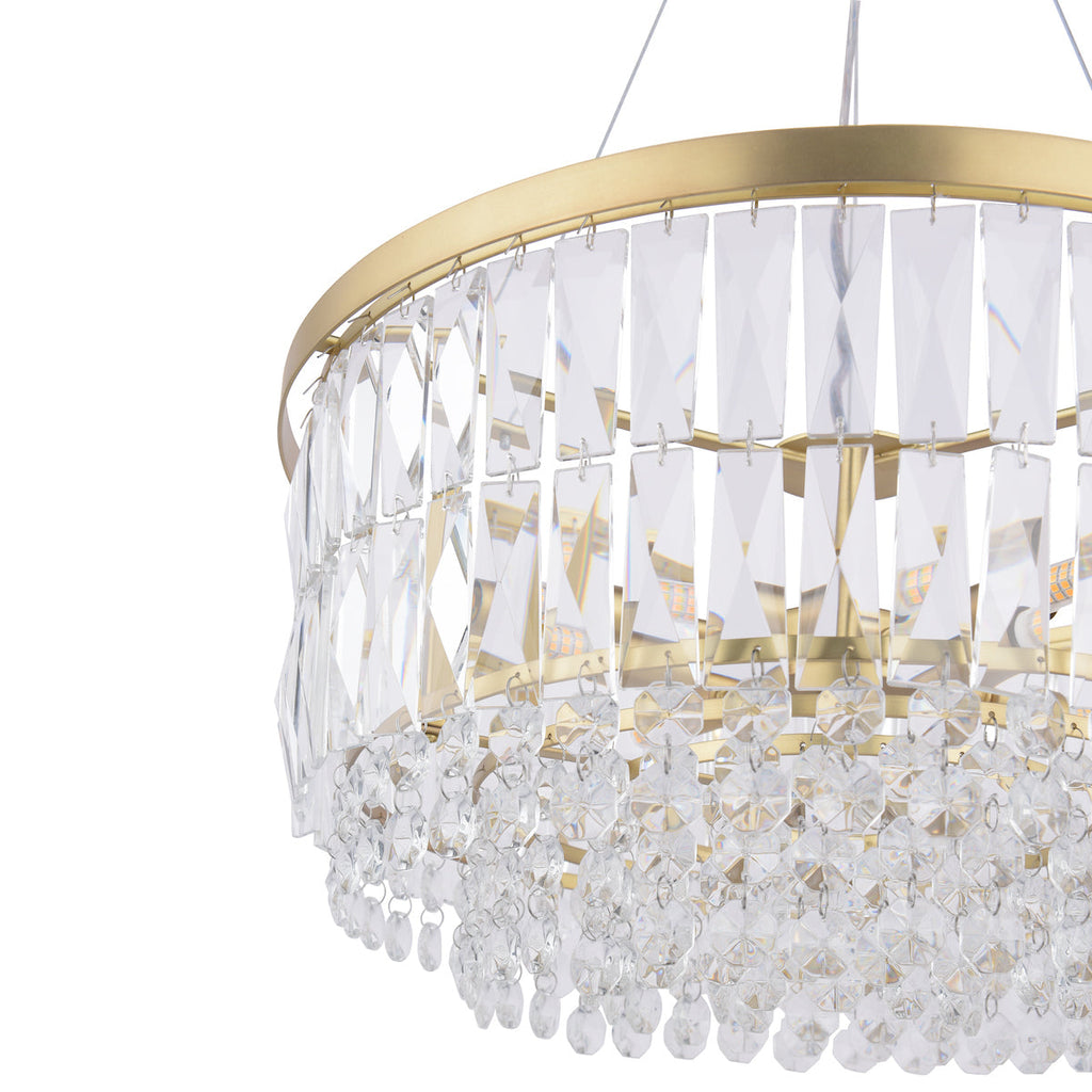Laura Ashley Rhosill 4 Luci Grande Lampadario Ottone Antico Opaco