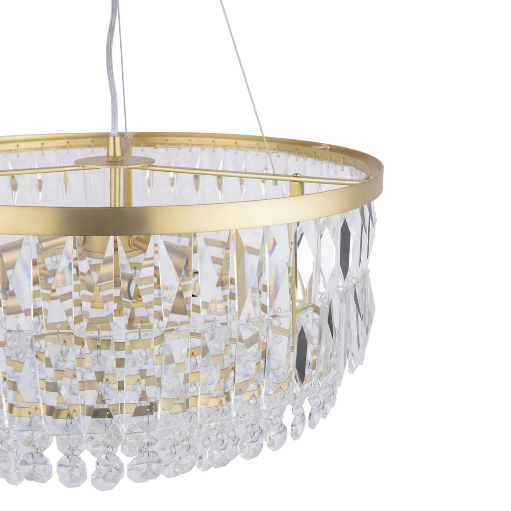 Laura Ashley Rhosill 4 Luci Grande Lampadario Ottone Antico Opaco