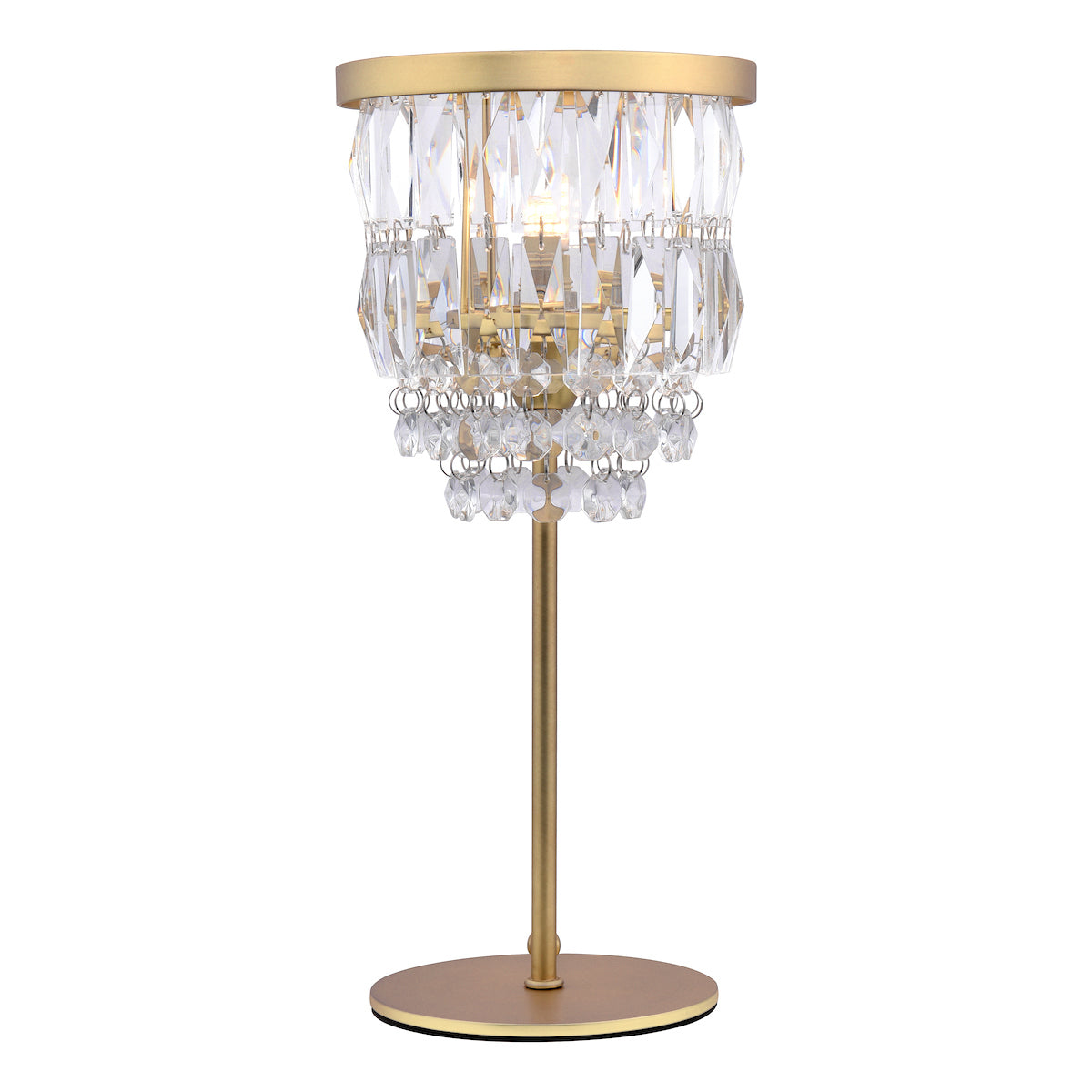 Lampada da Tavolo Laura Ashley Rhosill in Cristallo e Ottone Anticato