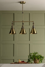 Laura Ashley Rufus 3lt Bar Pendant Ottone Anticato