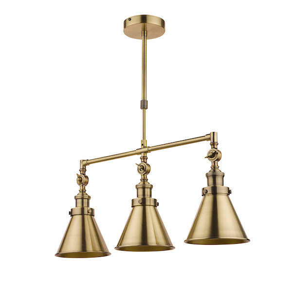 Laura Ashley Rufus 3lt Bar Pendant Ottone Anticato