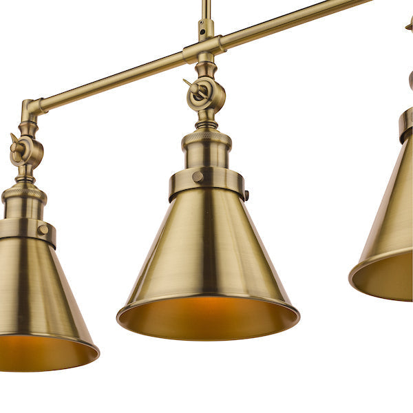 Laura Ashley Rufus 3lt Bar Pendant Ottone Anticato
